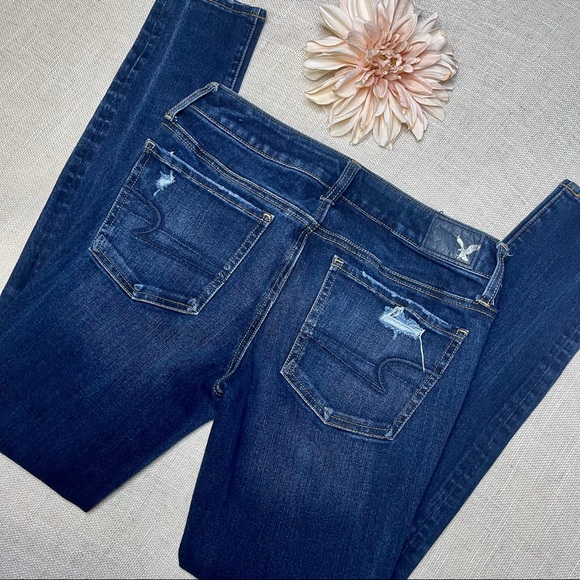 American Eagle Distressed Jeggings Skinny Jeans 4 - Picture 8 of 10